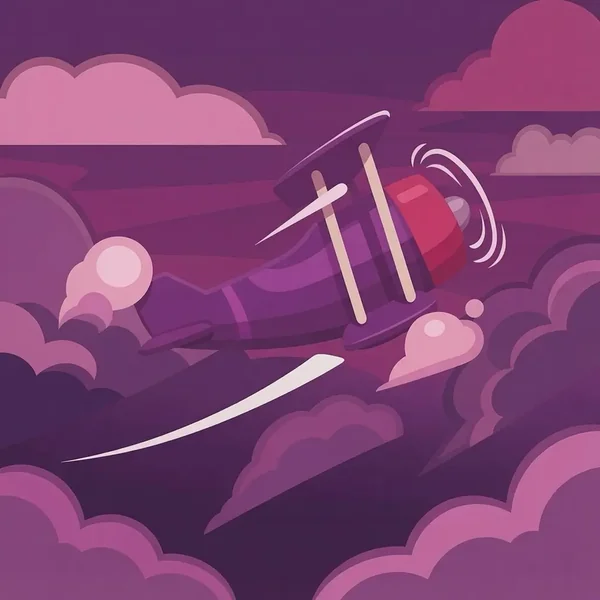 Crash thumbnail with a small plane climbing
